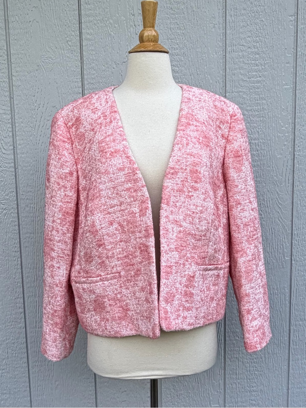 NWT J. Crew Size 20 Pink Tweed Italian Blazer Mario Bellucci